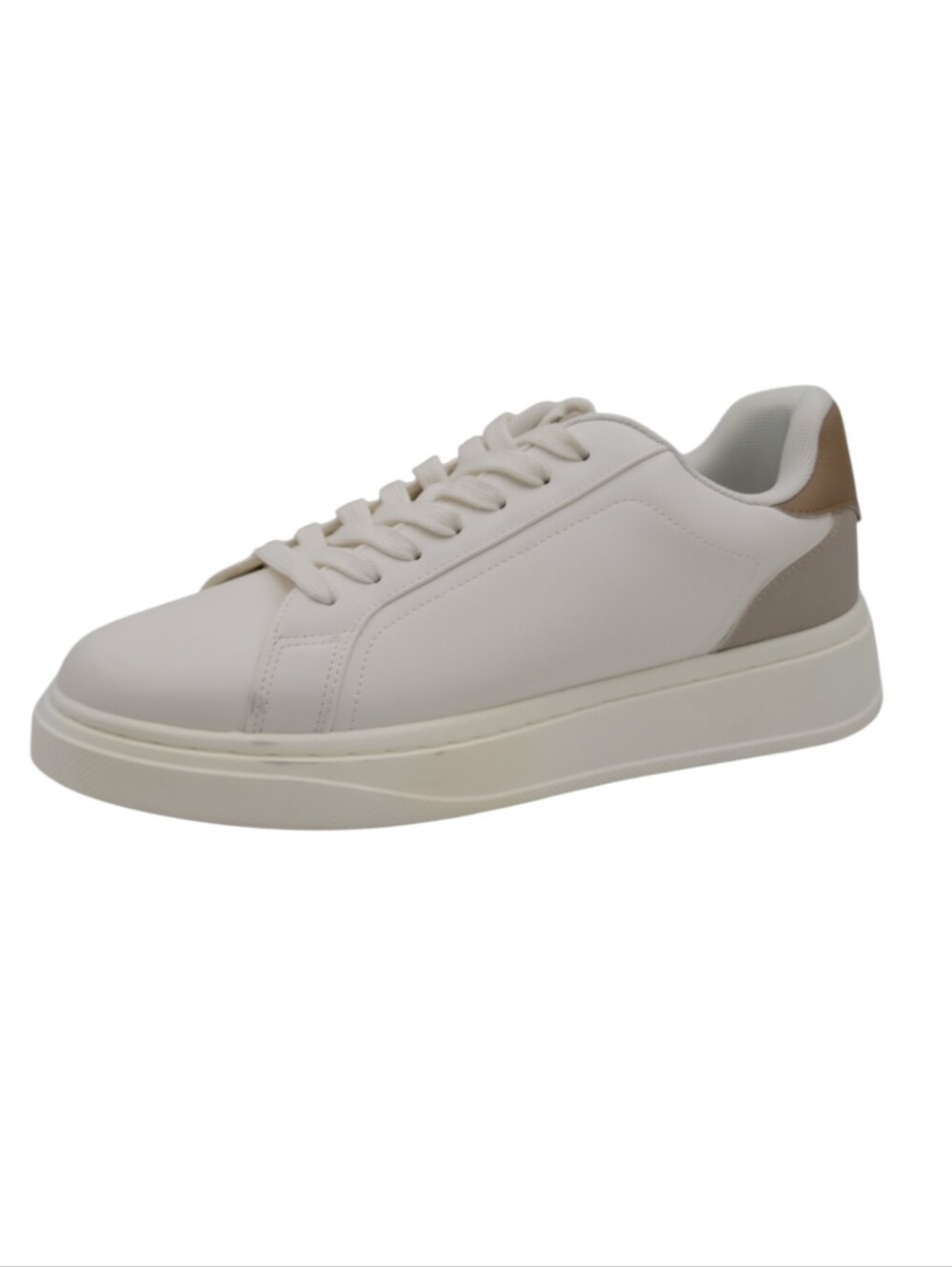 Zara Heel Detail Sneakers Men Size 9 White Contrasting Color Heel Thick Sole New
